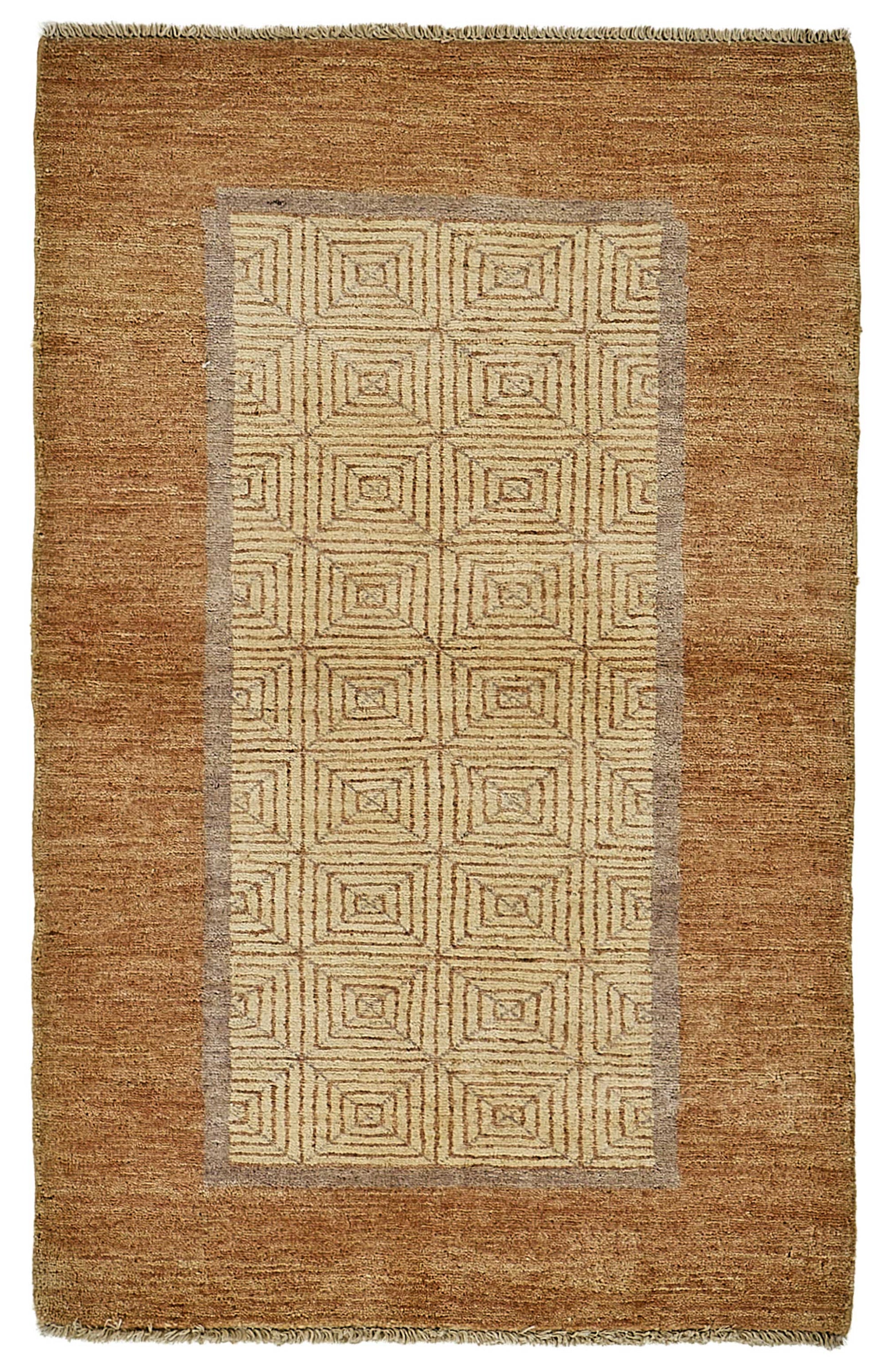3x4 Beige Traditional Geometric Oushak Rug - 51406