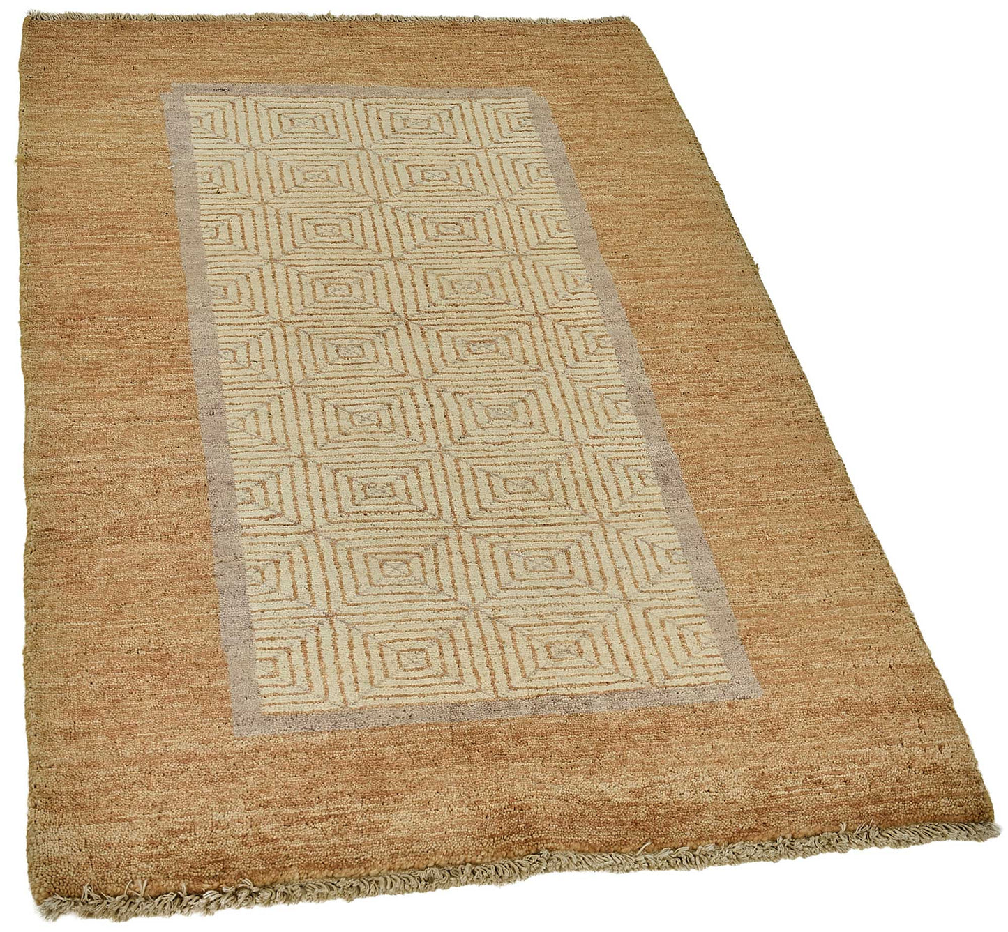 3x4 Beige Traditional Geometric Oushak Rug - 51406