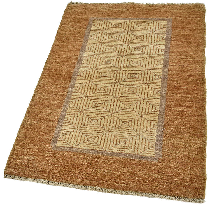 3x4 Beige Traditional Geometric Oushak Rug - 51406