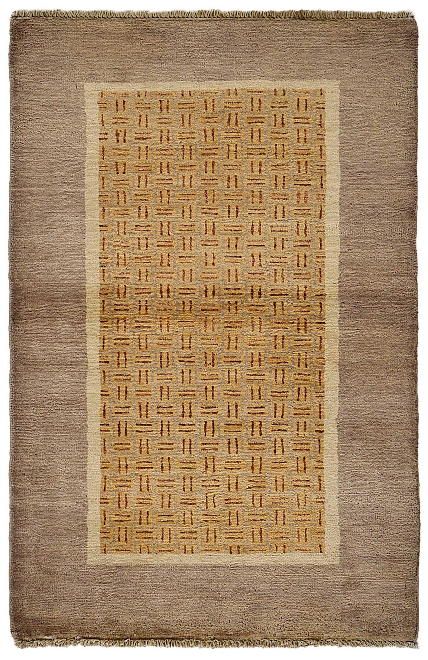 2x4 Beige Contemporary Geometric Oushak Rug - 51407