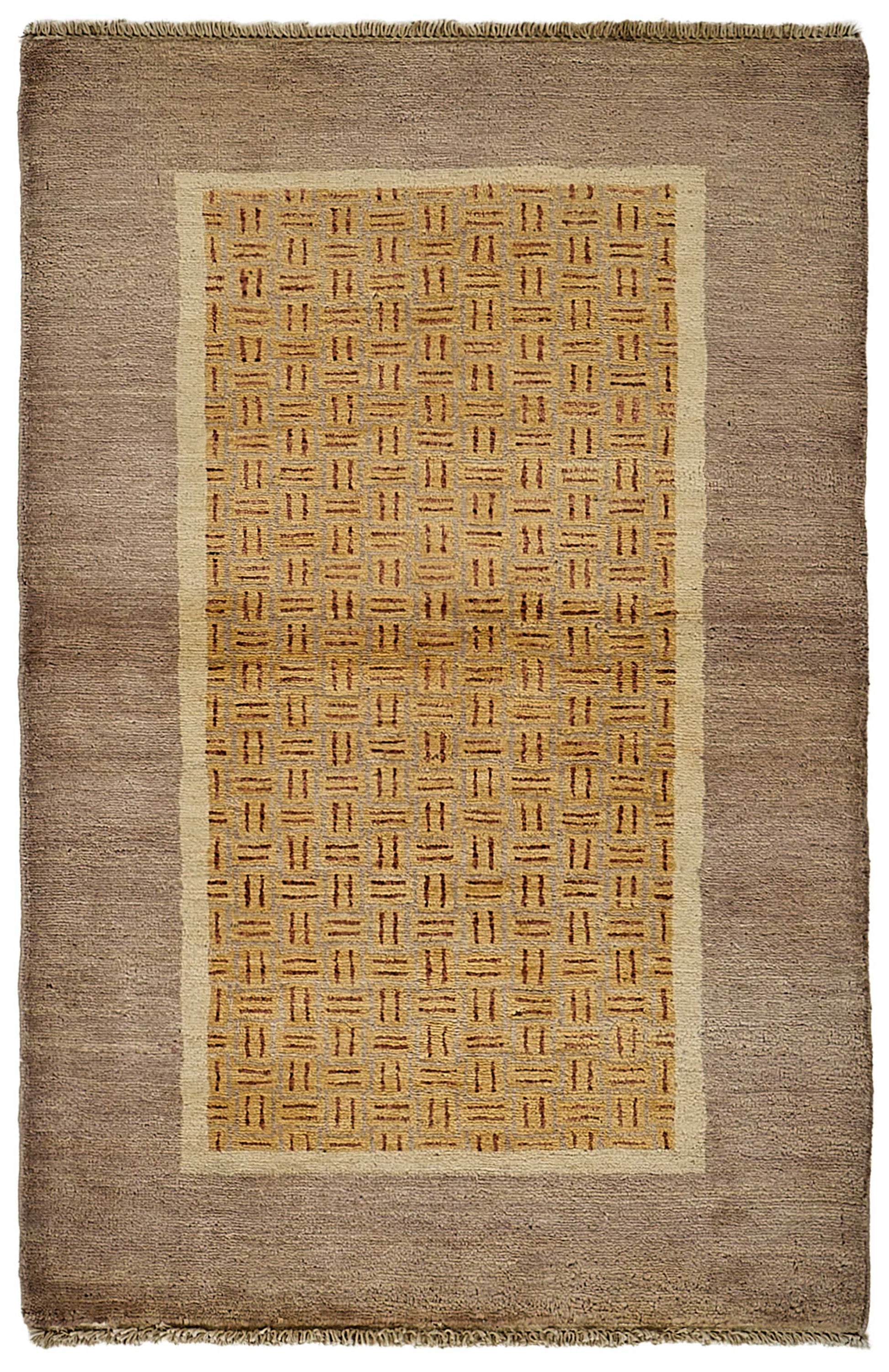 2x4 Beige Contemporary Geometric Oushak Rug - 51407
