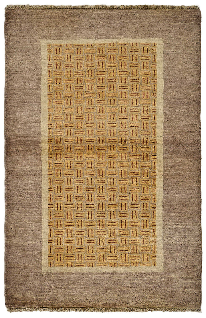 2x4 Beige Contemporary Geometric Oushak Rug - 51407