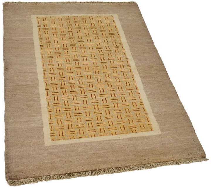 2x4 Beige Contemporary Geometric Oushak Rug - 51407