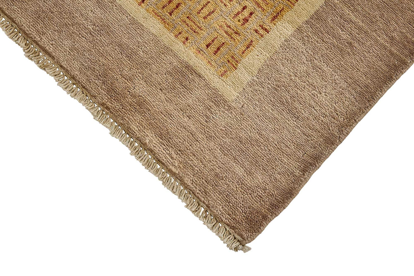 2x4 Beige Contemporary Geometric Oushak Rug - 51407
