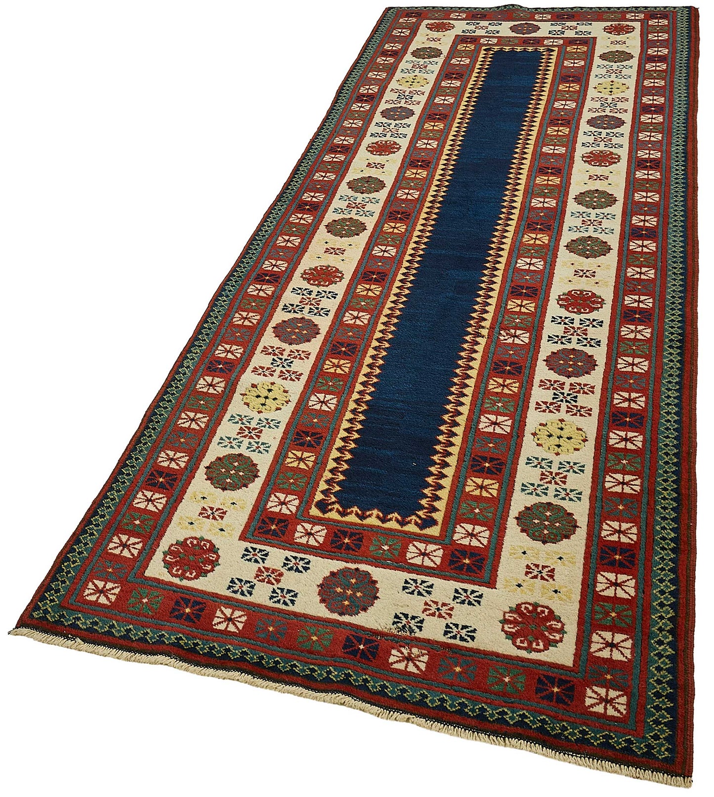 3x10 Red Tribal Geometric Oushak Rug - 51408