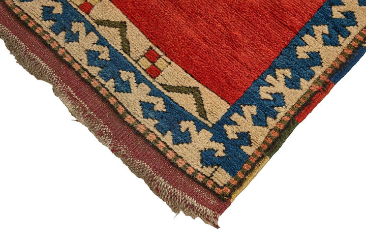 3x11 Red Traditional Medallion Oushak Rug - 51409