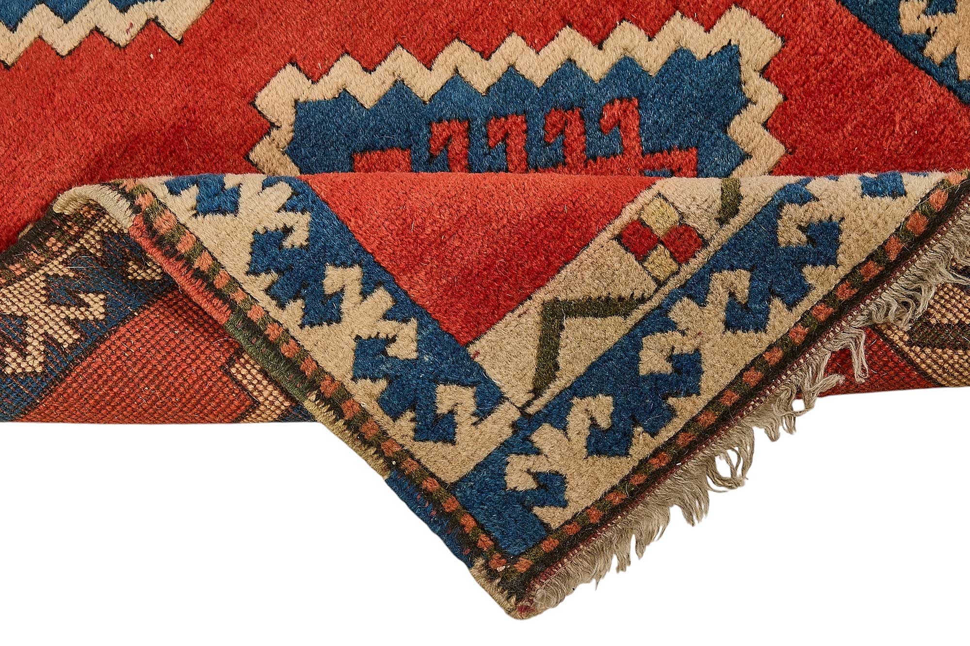 3x11 Red Traditional Medallion Oushak Rug - 51409