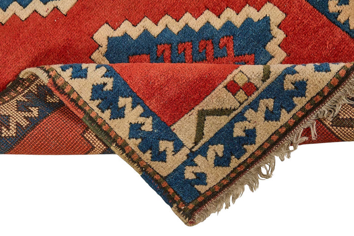 3x11 Red Traditional Medallion Oushak Rug - 51409