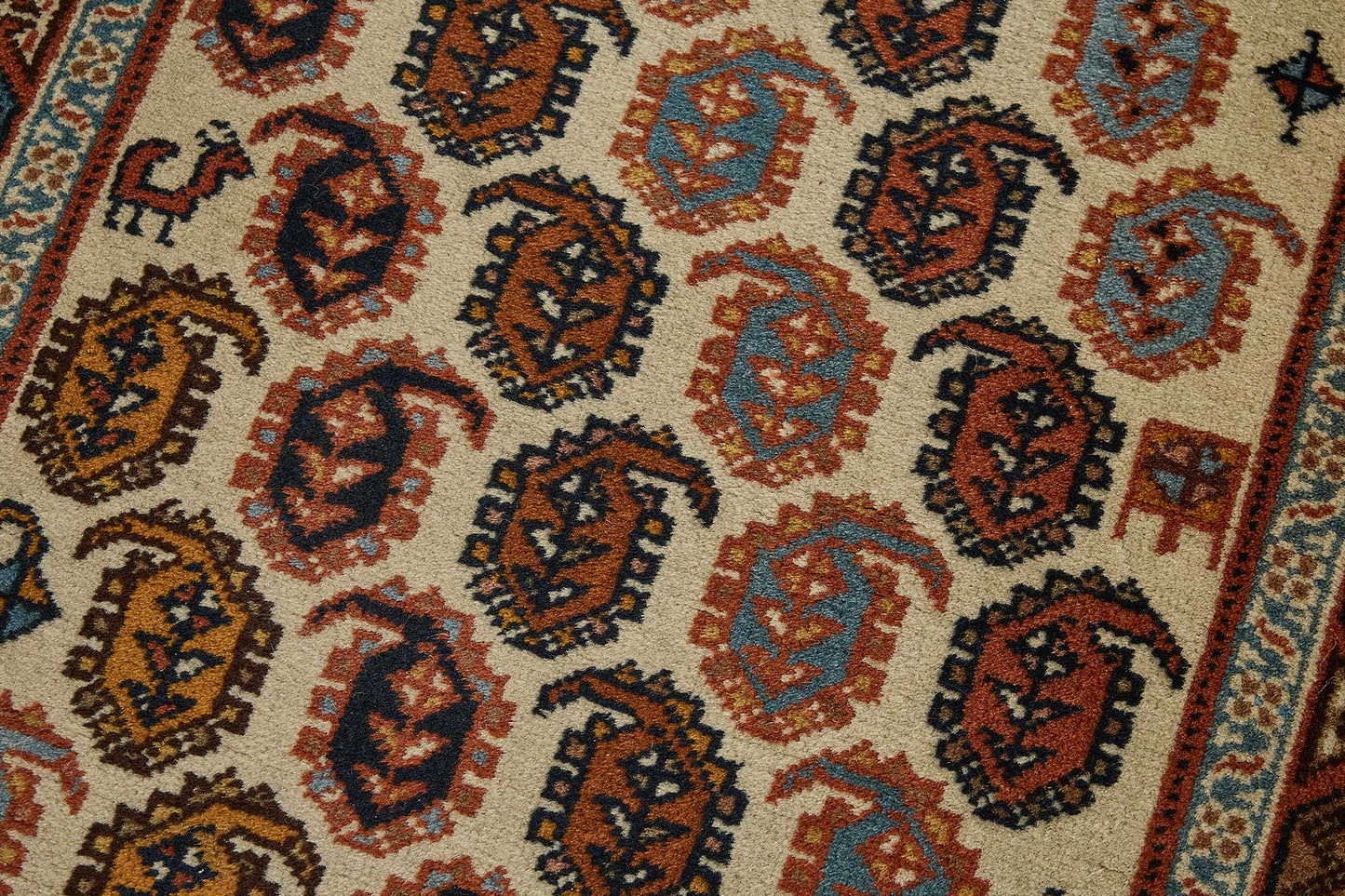 2x12 Beige Traditional Geometric Oushak Rug - 51410