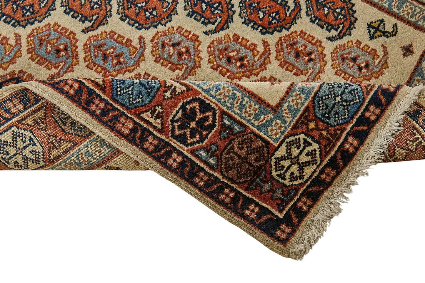 2x12 Beige Traditional Geometric Oushak Rug - 51410