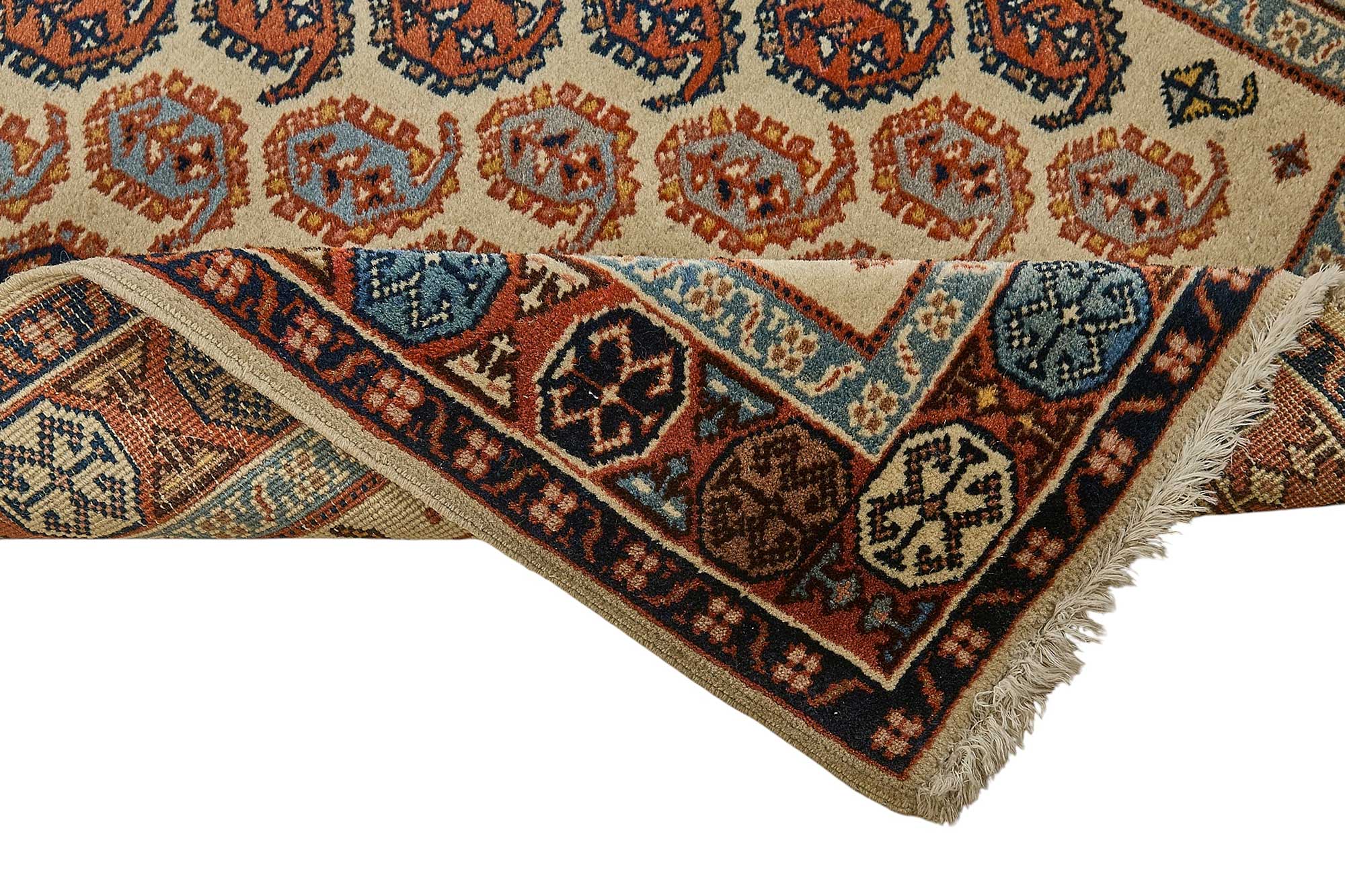 2x12 Beige Traditional Geometric Oushak Rug - 51410