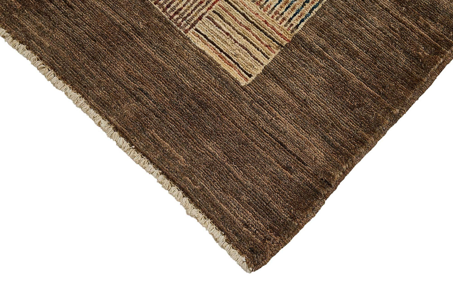 3x9 Beige Contemporary Geometric Oushak Rug - 51411