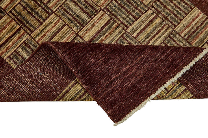 3x10 Red Geometric Oushak Rug - 51412