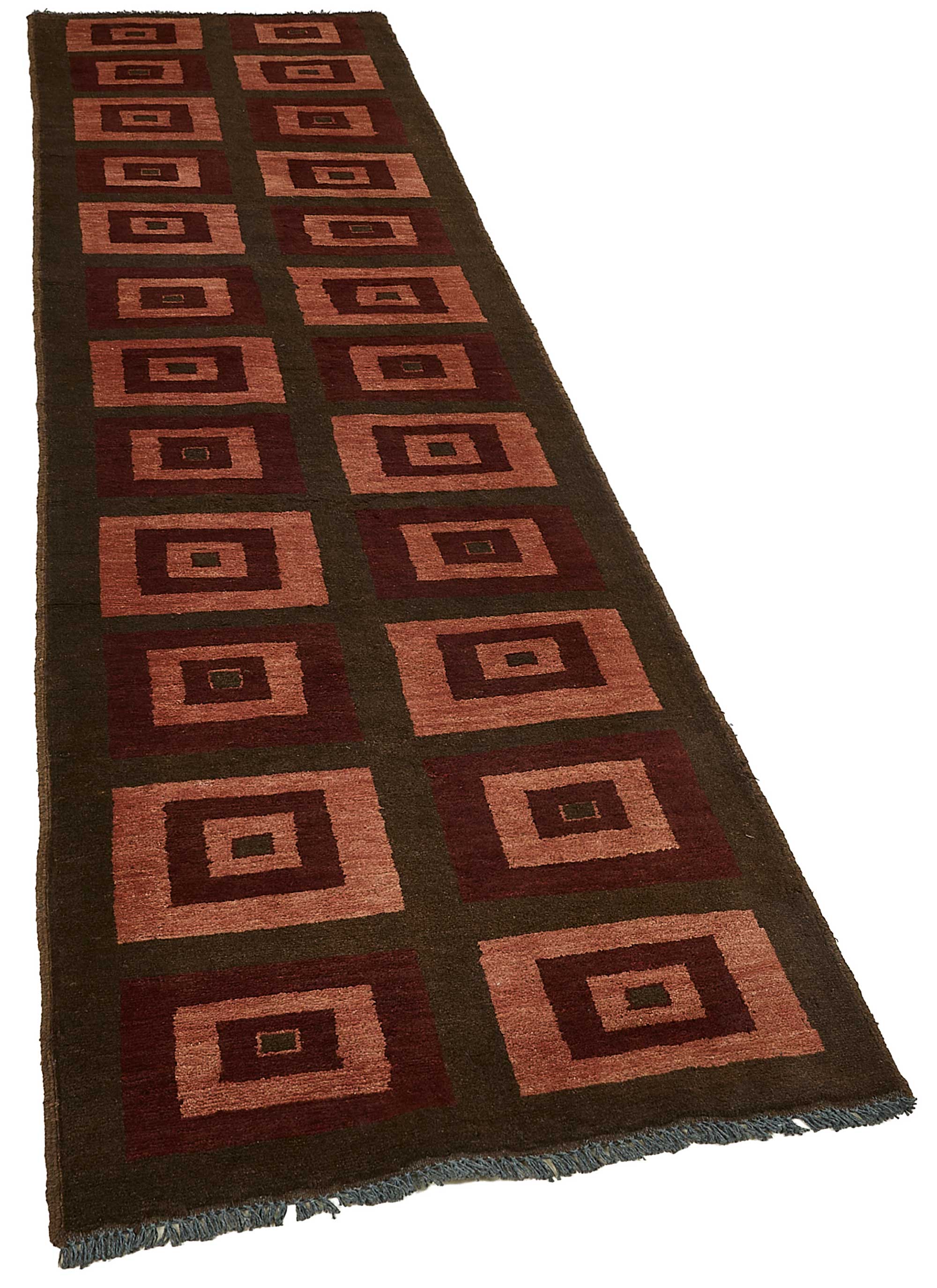 3x10 Brown Traditional Geometric Oushak Rug - 51414