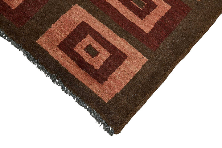3x10 Brown Traditional Geometric Oushak Rug - 51414