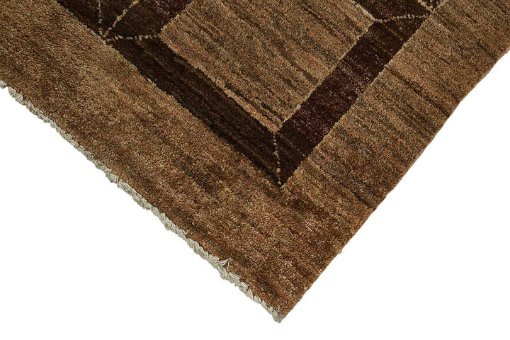 2x9 Brown Turkish Medallion Oushak Rug - 51415