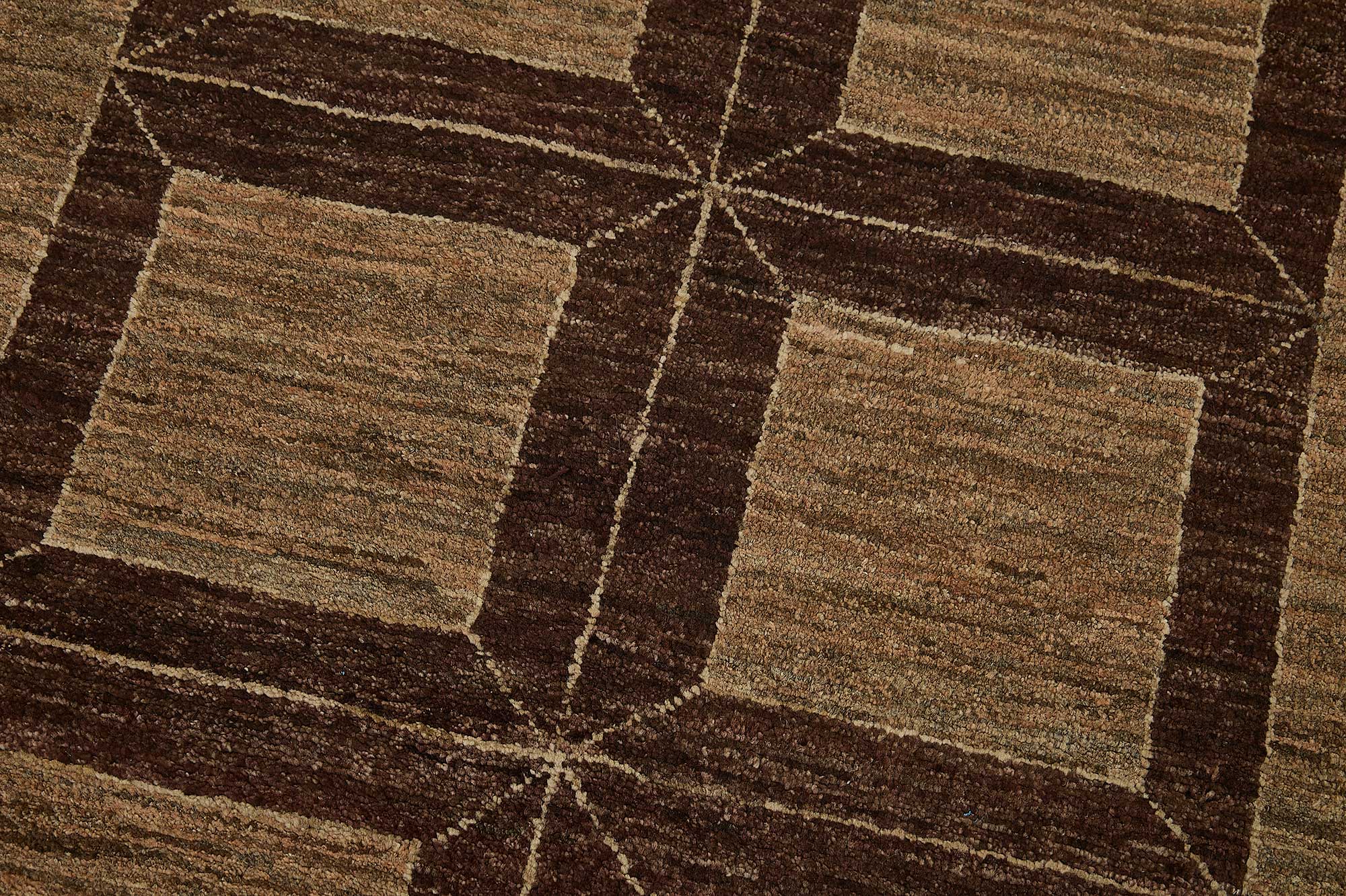 2x9 Brown Turkish Medallion Oushak Rug - 51415