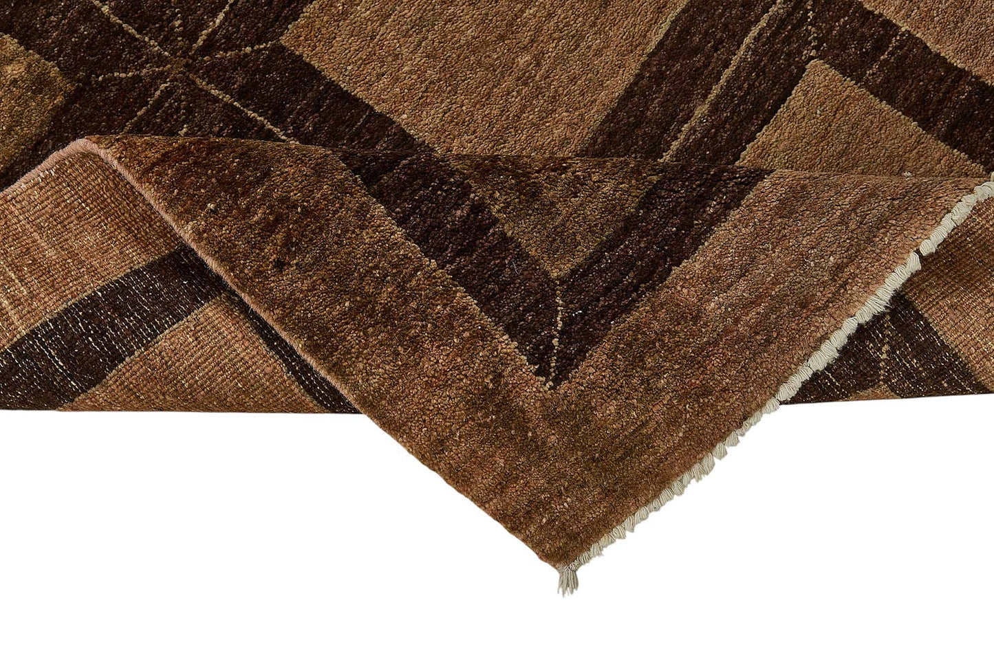 2x9 Brown Turkish Medallion Oushak Rug - 51415