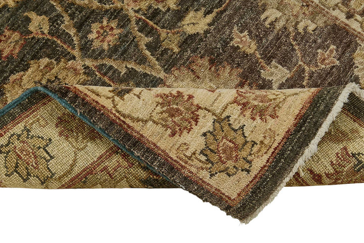 3x10 Beige Traditional Floral Oushak Rug - 51417
