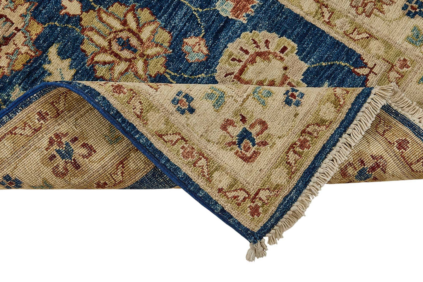 2x10 Beige Handmade Floral Oushak Rug - 51418