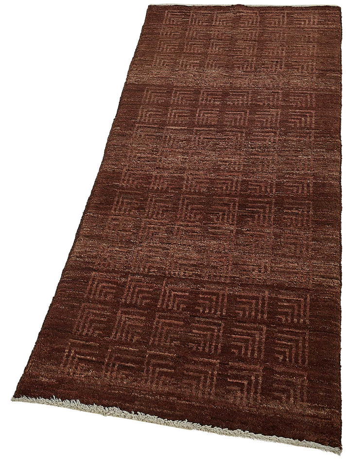 2x6 Purple Contemporary Geometric Oushak Rug - 51419