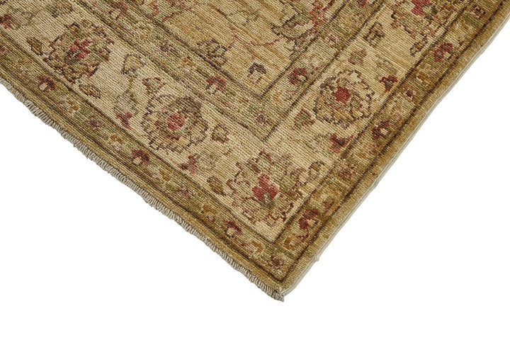 3x8 Beige Floral Medallion Oushak Rug - 51420
