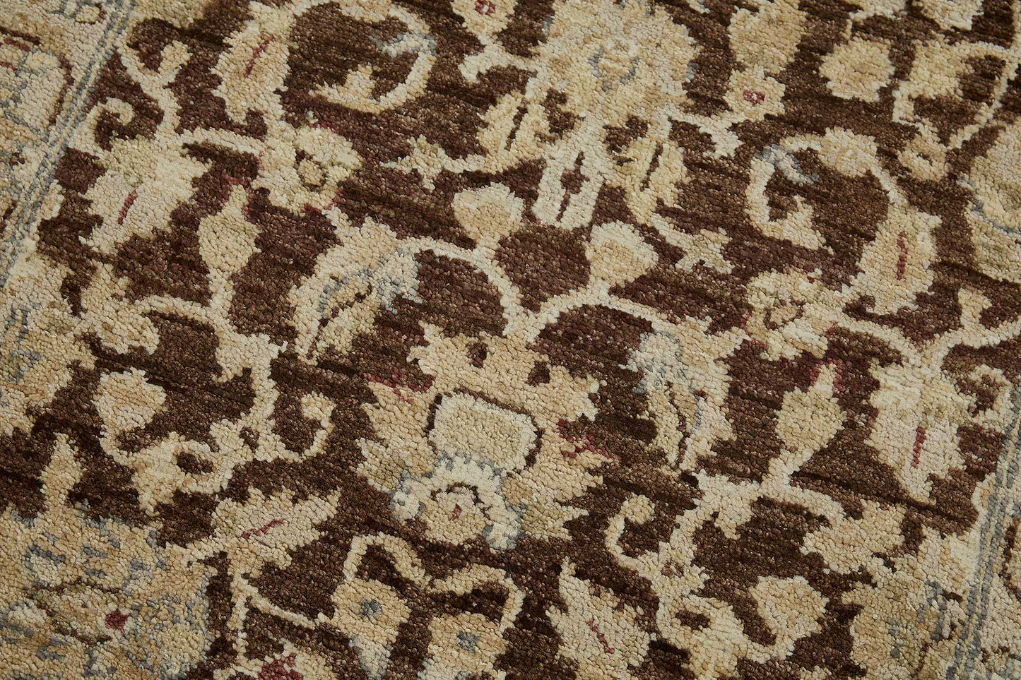 2x7 Beige Traditional Floral Oushak Rug - 51421
