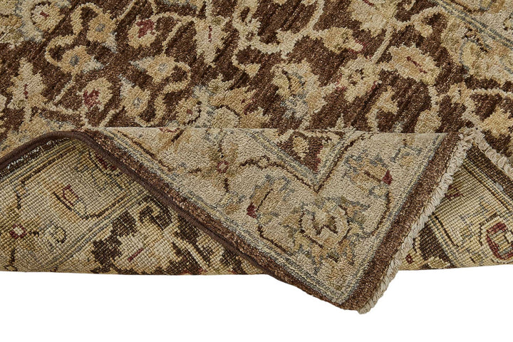 2x7 Beige Traditional Floral Oushak Rug - 51421