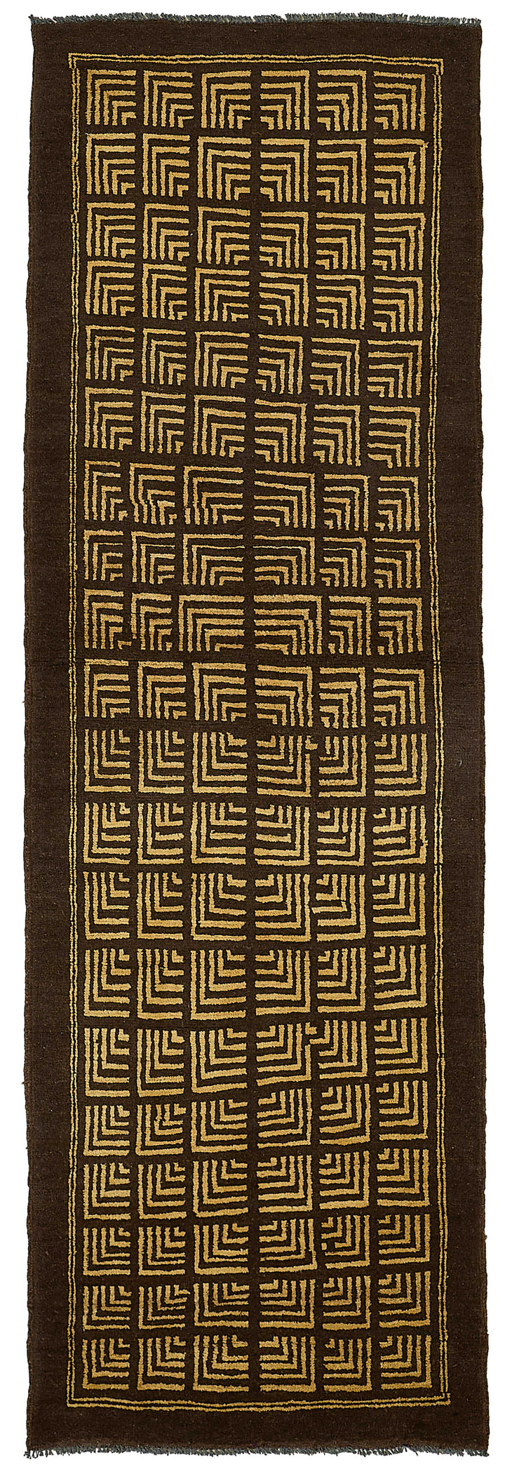 2x8 Brown Traditional Geometric Oushak Rug - 51422