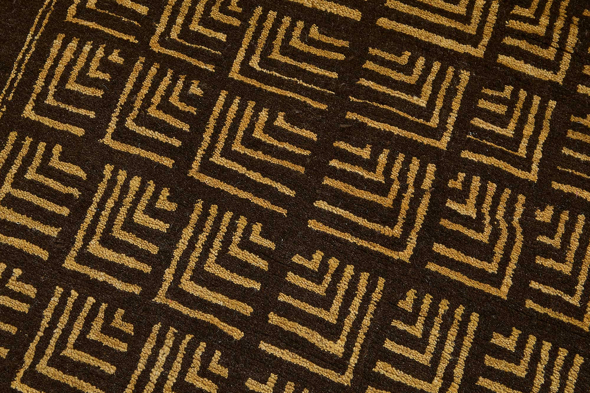 2x8 Brown Traditional Geometric Oushak Rug - 51422