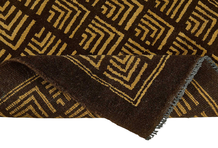 2x8 Brown Traditional Geometric Oushak Rug - 51422