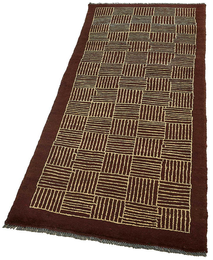 2x6 Brown Geometric Oushak Rug - 51424