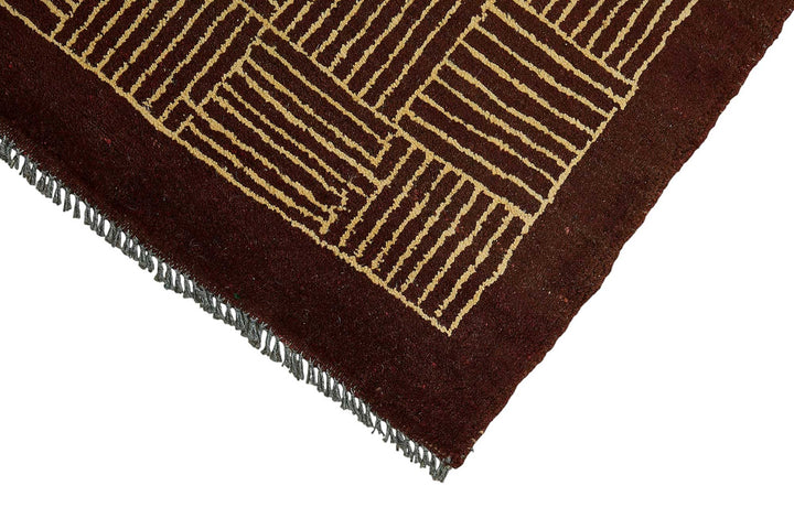2x6 Brown Geometric Oushak Rug - 51424