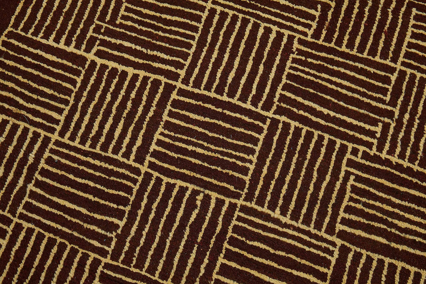 2x6 Brown Geometric Oushak Rug - 51424