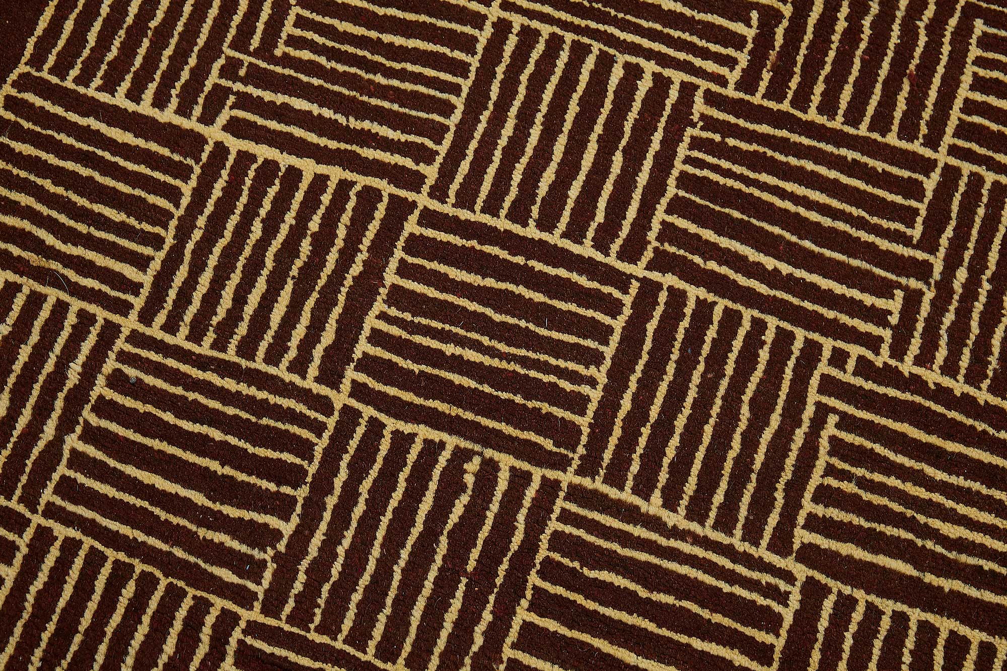 2x6 Brown Geometric Oushak Rug - 51424