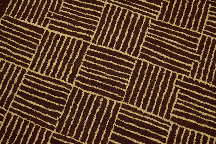 2x6 Brown Geometric Oushak Rug - 51424