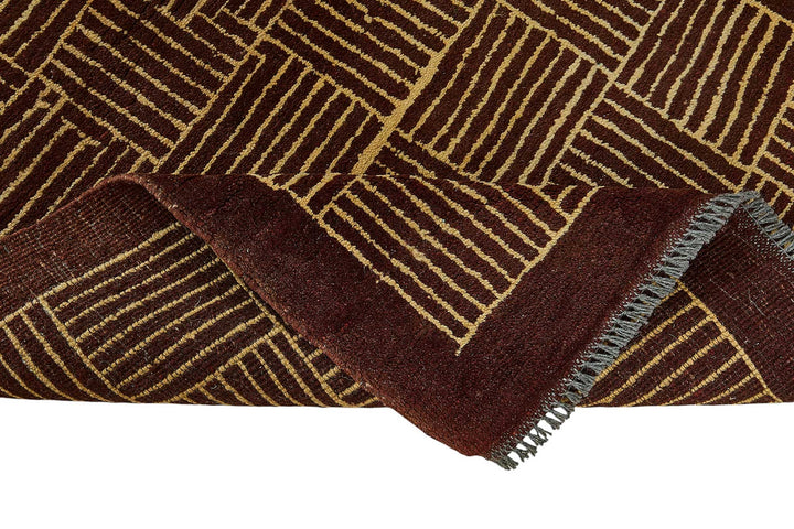 2x6 Brown Geometric Oushak Rug - 51424
