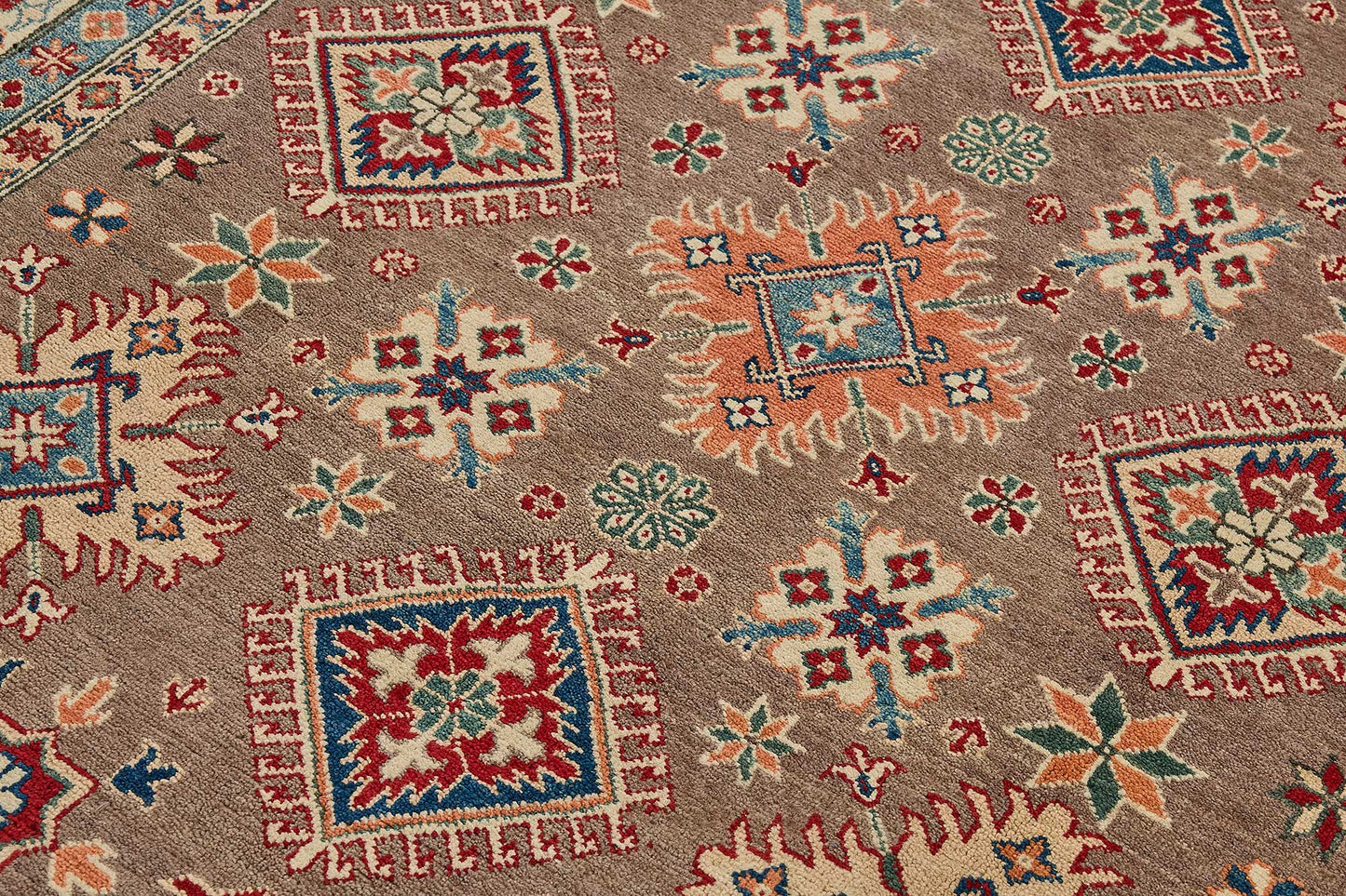 6x9 Brown Tribal Geometric Oushak Rug - 51460
