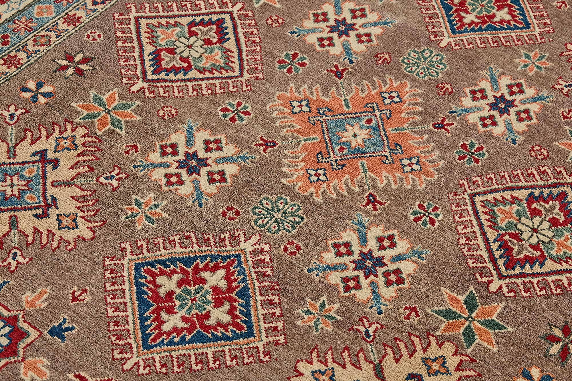 6x9 Brown Tribal Geometric Oushak Rug - 51460