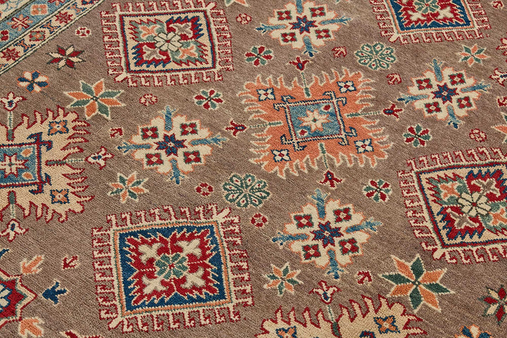 6x9 Brown Tribal Geometric Oushak Rug - 51460