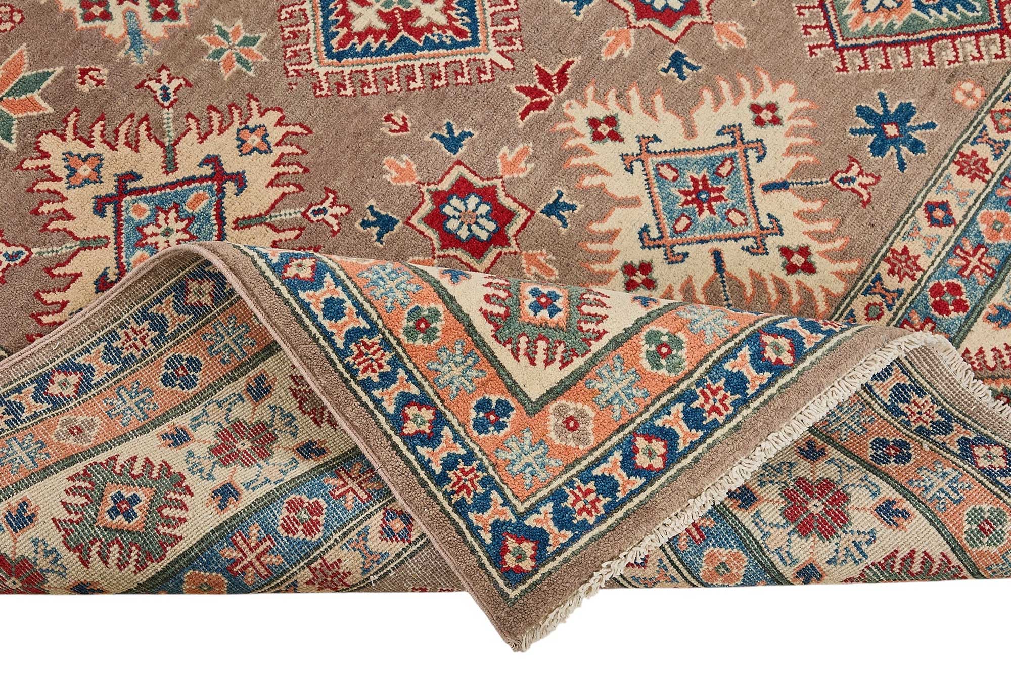 6x9 Brown Tribal Geometric Oushak Rug - 51460