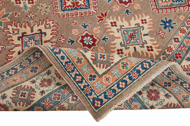 6x9 Brown Tribal Geometric Oushak Rug - 51460