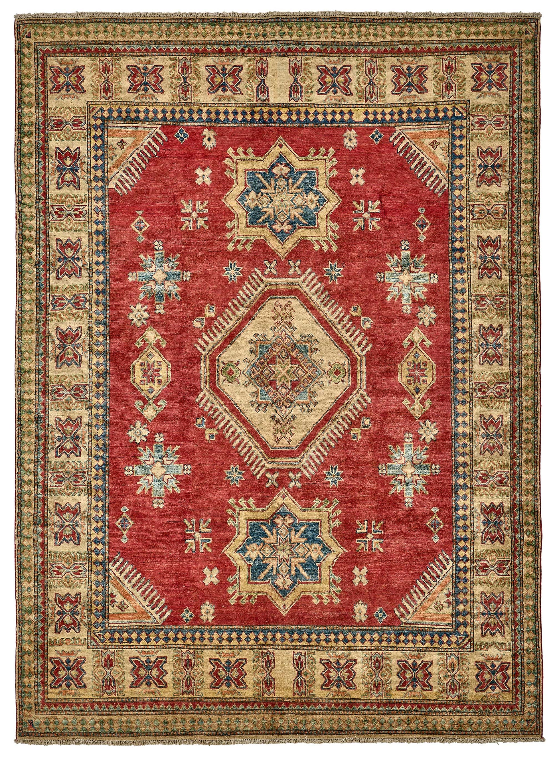 7x9 Beige Traditional Floral Medallion Oushak Rug - 51462