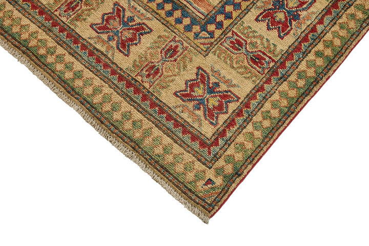 7x9 Beige Traditional Floral Medallion Oushak Rug - 51462