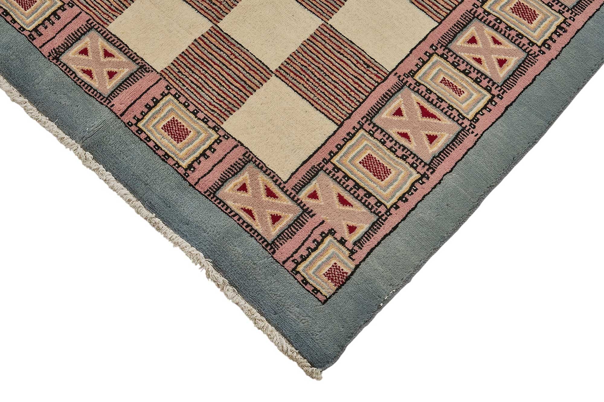 8x10 Beige Contemporary Geometric Oushak Rug - 51463