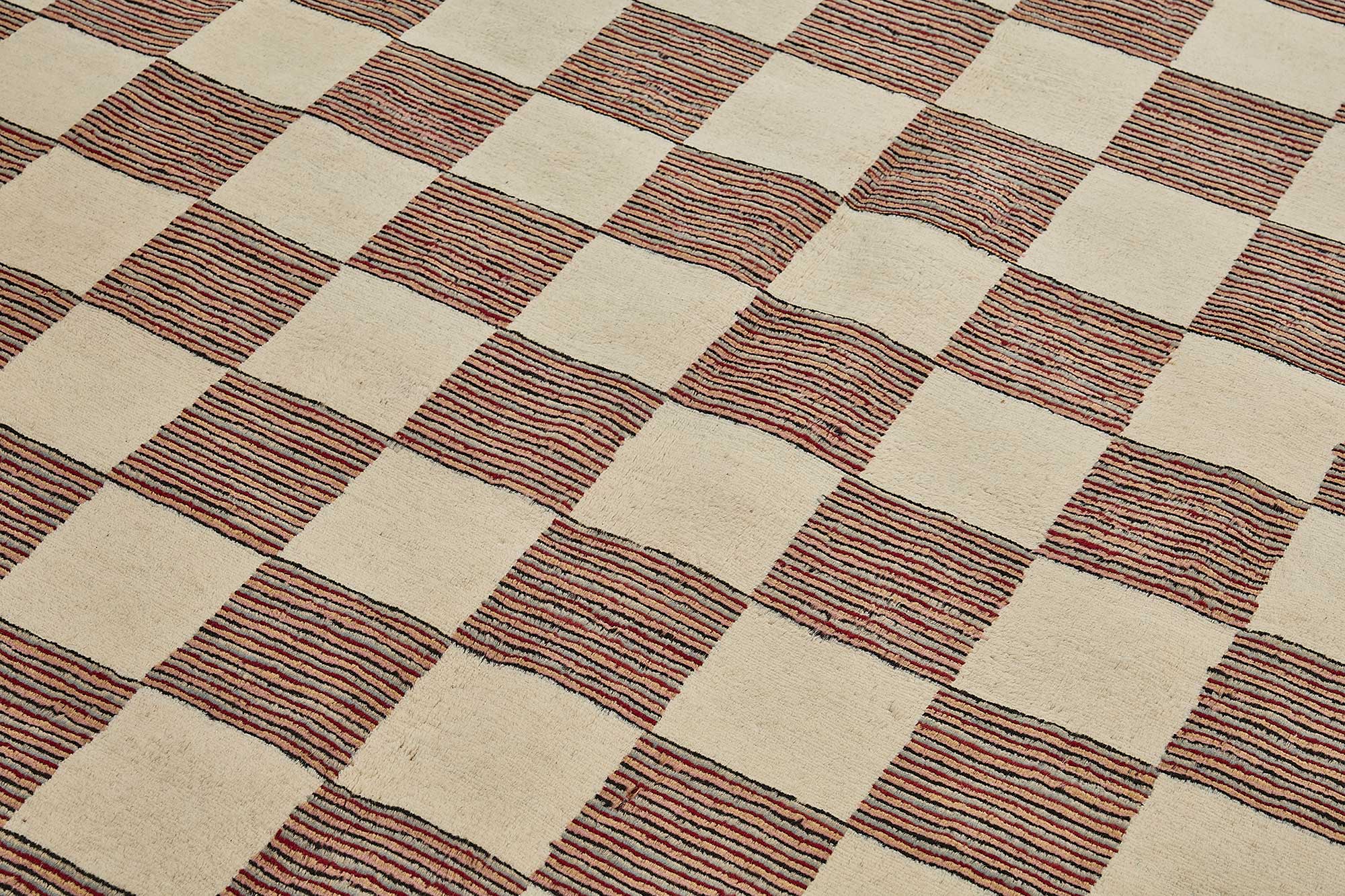 8x10 Beige Contemporary Geometric Oushak Rug - 51463