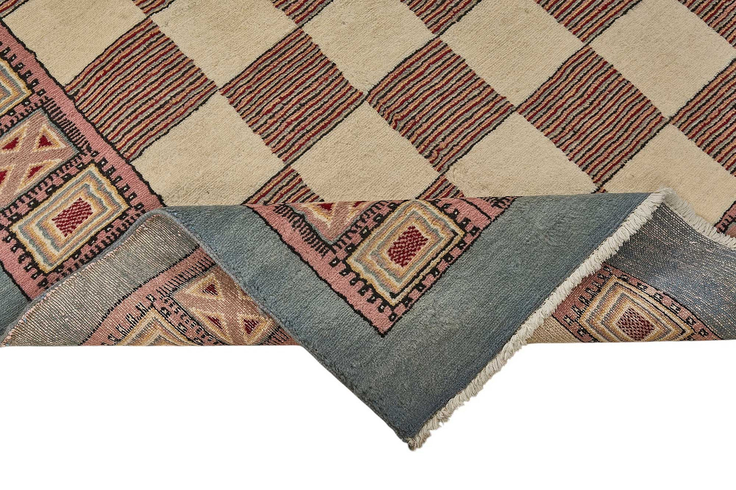 8x10 Beige Contemporary Geometric Oushak Rug - 51463