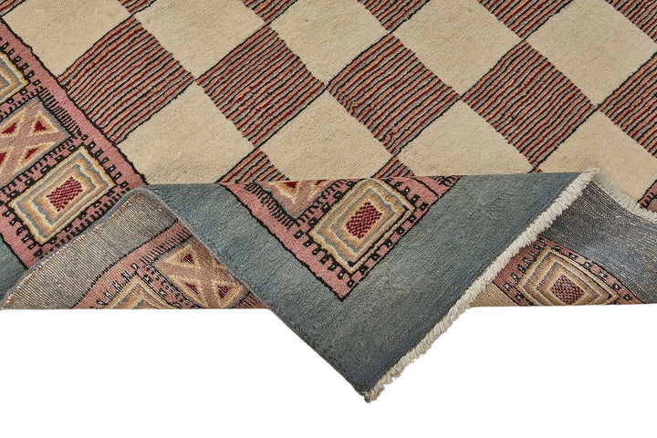 8x10 Beige Contemporary Geometric Oushak Rug - 51463