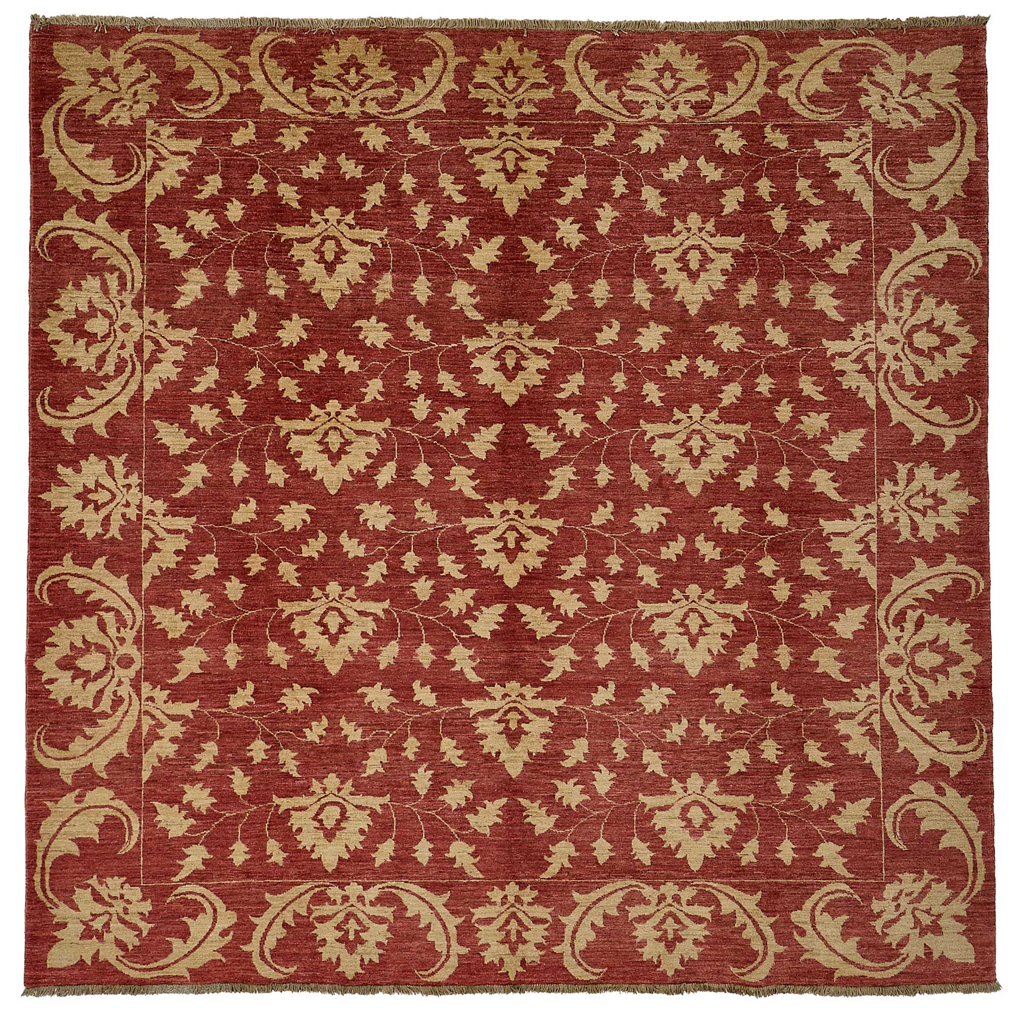 8x8 Red Floral Oushak Rug - 51464