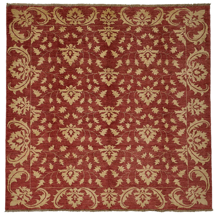 8x8 Red Floral Oushak Rug - 51464